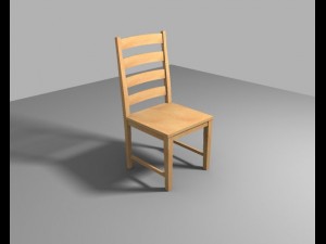 wooden chair 3D 모델