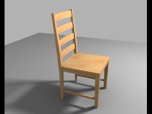 wooden chair Modèle 3D
