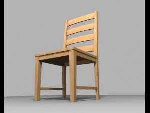 wooden chair Modèle 3D
