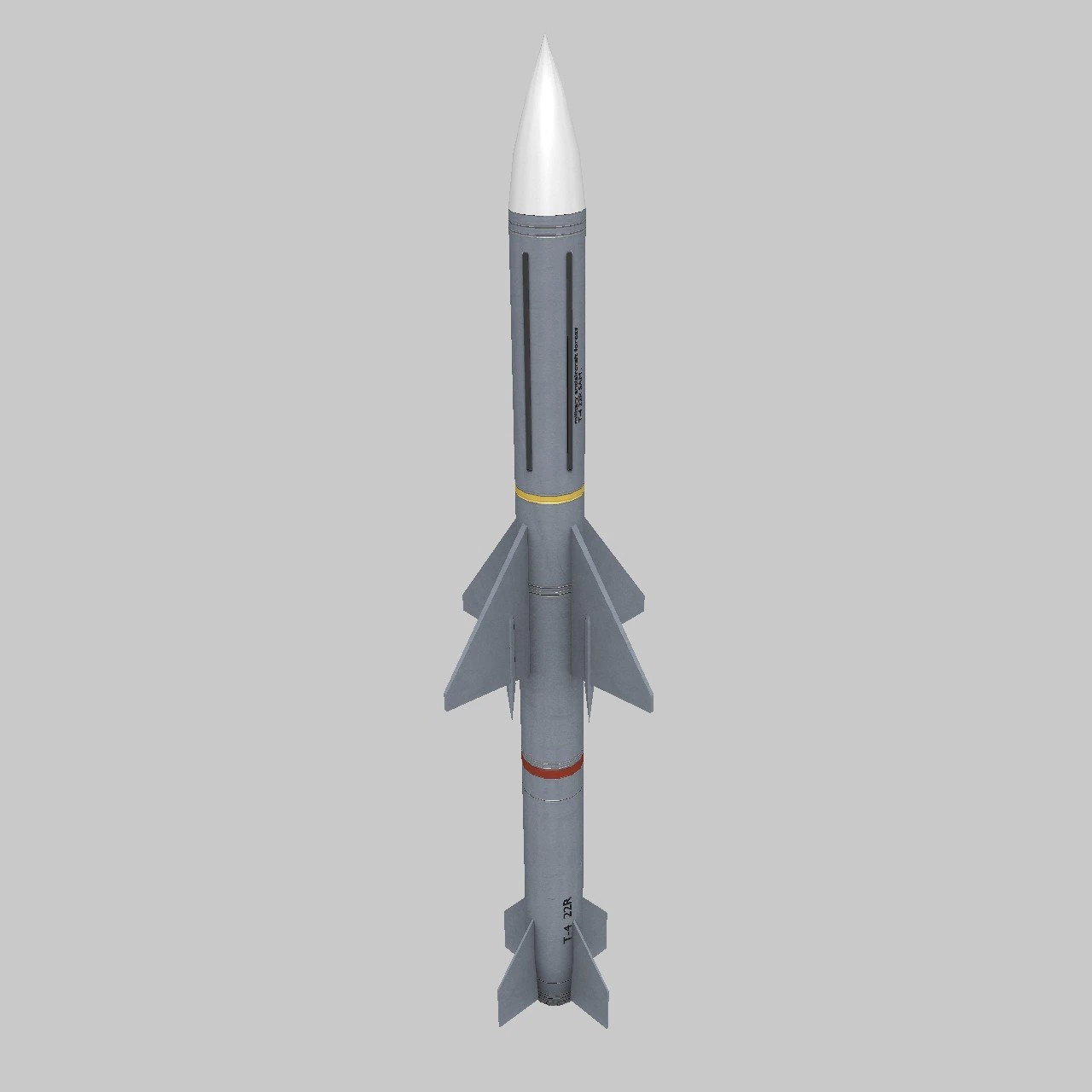 low poly missile 3D Model .c4d .max .obj .3ds .fbx .stl .blend 