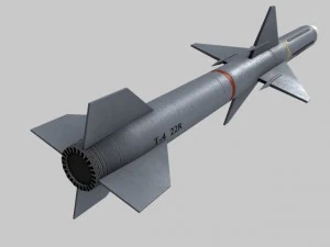 low poly missile 3D Model