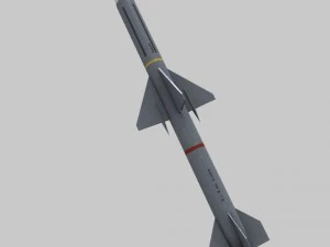 low poly missile 3D Model