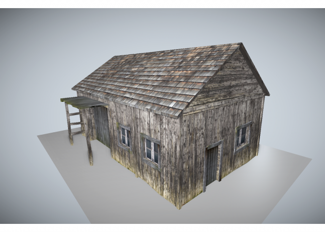 low poly medeival house Model 3D .c4d .max .obj .3ds .fbx .stl .blend 