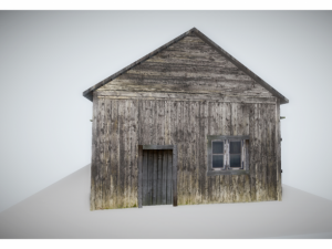 low poly medeival house Model 3D