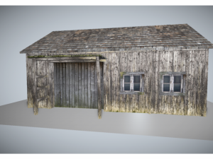 low poly medeival house Model 3D