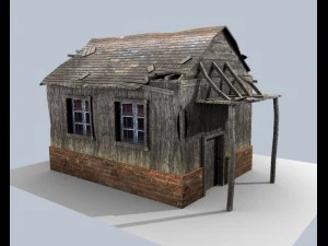 low poly medeival house 3D Model