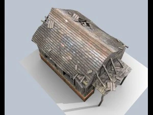 low poly medeival house 3D Model