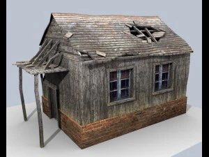 low poly medeival house 3D Model