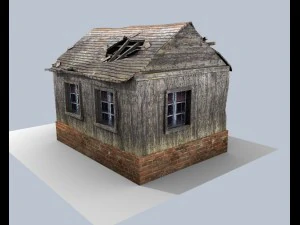 low poly medeival house 3D Model