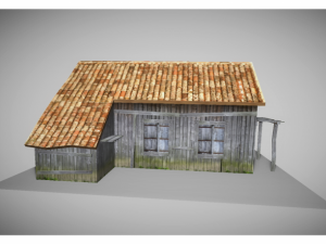 low poly old house 3Dモデル