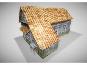 low poly old house 3Dモデル
