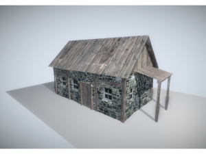 low poly old house 3Dモデル