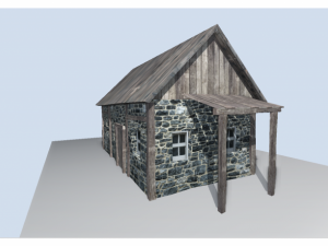 low poly old house 3Dモデル