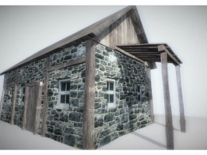 low poly old house 3D Model