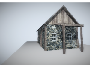 low poly old house 3Dモデル