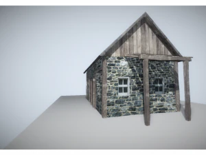 low poly old house 3D Model