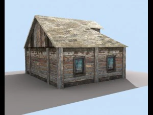 low poly old house 3D Model