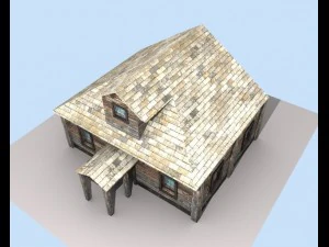 low poly old house 3D Model