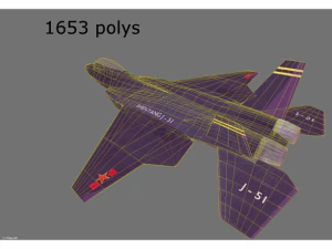 low poly fighter jet 3D Model