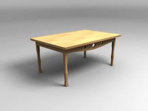 mesa de madeira Modelo 3D