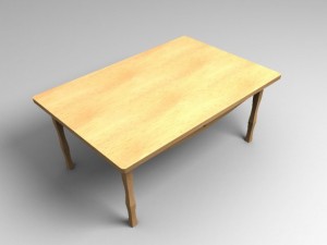 wooden table 3D Model