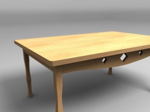 wooden table 3D Model