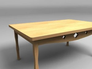 mesa de madeira Modelo 3D