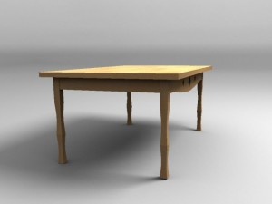 wooden table 3D Model