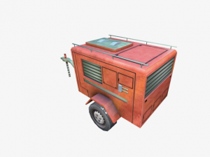 fire truck trailer Modelo 3D