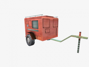 fire truck trailer Modelo 3D