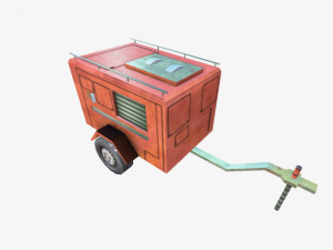 fire truck trailer Modelo 3D