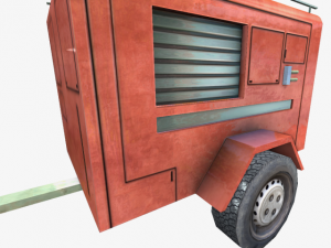 fire truck trailer Modelo 3D