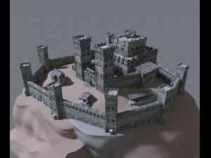 castelo medieval Modelo 3D