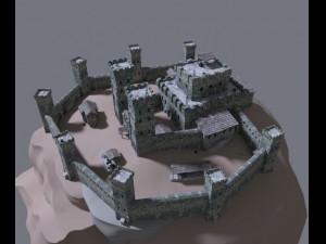 medieval castle Model 3D