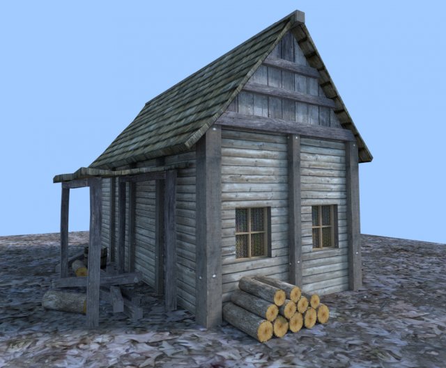 medieval house 3D Модель .c4d .max .obj .3ds .fbx .stl .blend