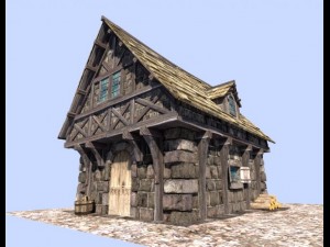 medieval house 3D 모델