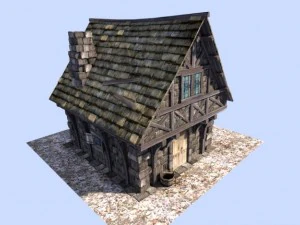 मध्ययुगीन घर 3D मॉडल