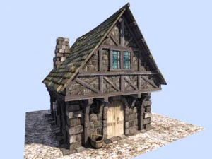 मध्ययुगीन घर 3D मॉडल