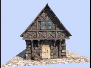 मध्ययुगीन घर 3D मॉडल