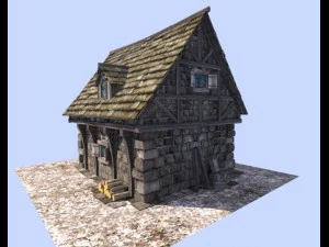 मध्ययुगीन घर 3D मॉडल