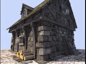 मध्ययुगीन घर 3D मॉडल