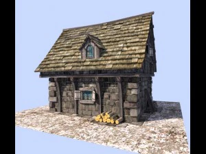 मध्ययुगीन घर 3D मॉडल