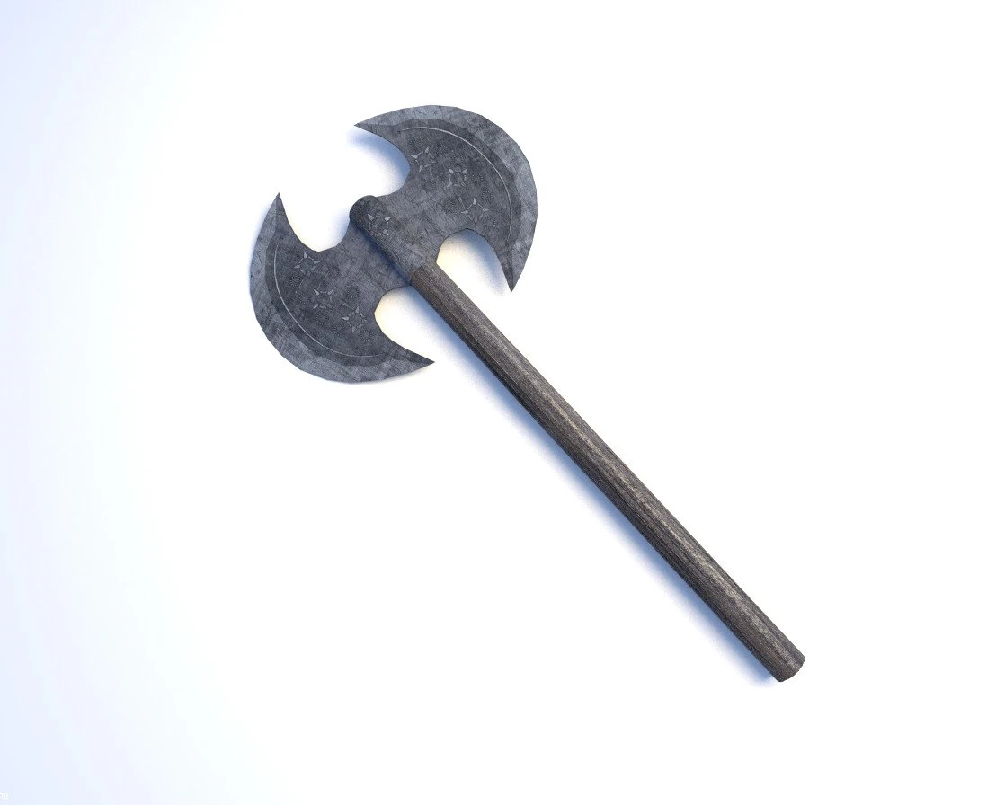 medieval axe 3D Model .c4d .max .obj .3ds .fbx .stl .blend 