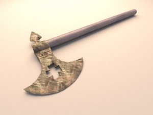medieval rusty axe 3D Model