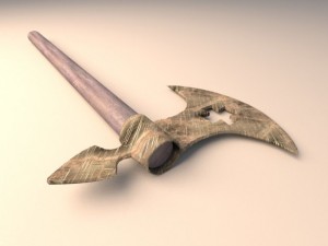 medieval rusty axe 3D Model