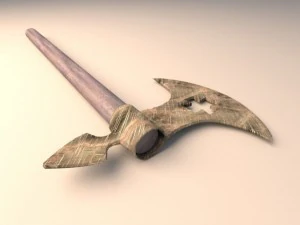medieval rusty axe 3D Model