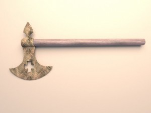 medieval rusty axe 3D Model