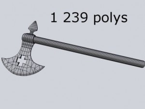 medieval rusty axe 3D Model
