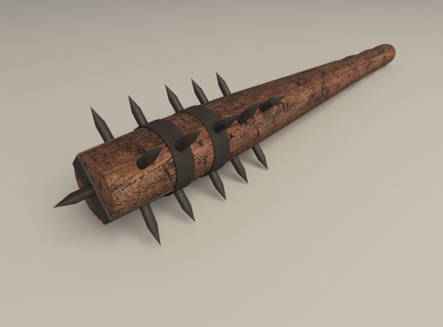 medieval club 3D Model .c4d .max .obj .3ds .fbx .stl .blend 
