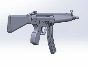 mp5 기관단총 3D 모델